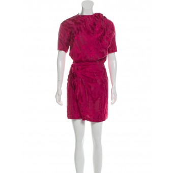 Abito jacquard a maniche corte
