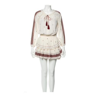 Abito in cotone bianco grezzo