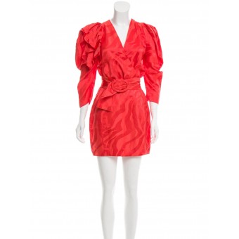 Abito Jacquard rosso 