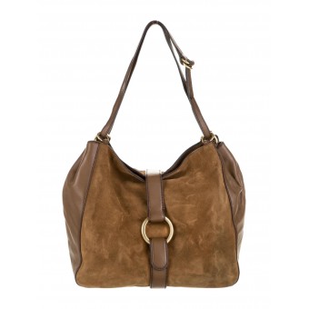Borsa hobo in camoscio