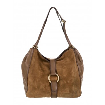 Borsa hobo in camoscio