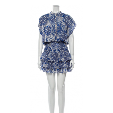 Abito paisley bianco e blue