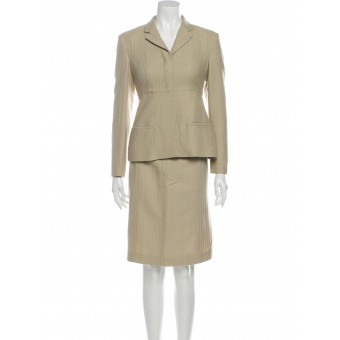 Tailleur in lana ecru