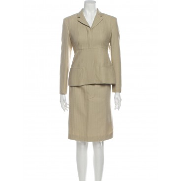 Tailleur in lana ecru