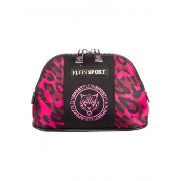 Clutch con zip in tela
