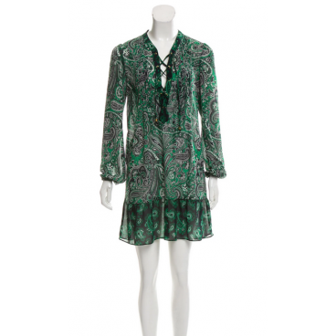 Abito verde e nero paisley