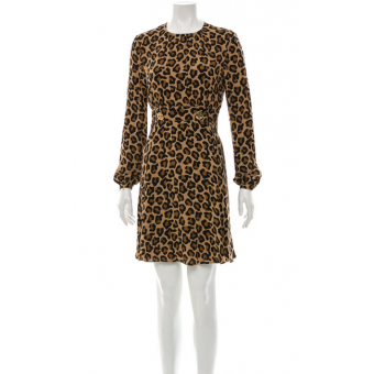 Abito leopardato con cintura
