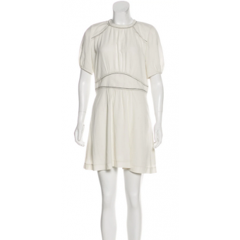 Abito avorio in georgette