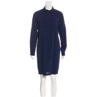 Abito camicia blu