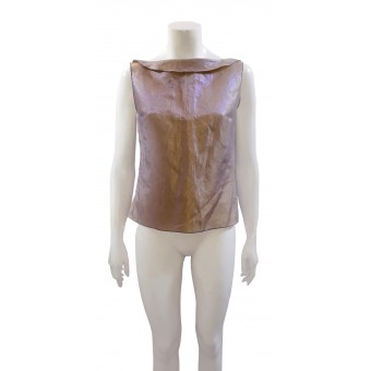Top in lino verde