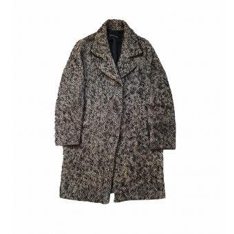 Cappotto in lana spigato