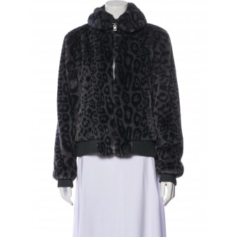 Giacca in ecopelliccia animalier