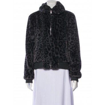 Giacca in ecopelliccia animalier