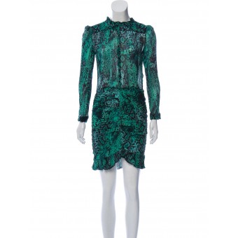 Abito animalier verde