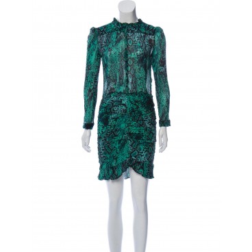 Abito animalier verde