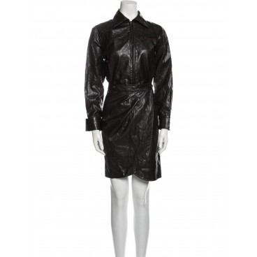 Abito in ecopelle marrone