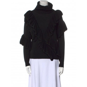 Maglia a collo alto con ruches