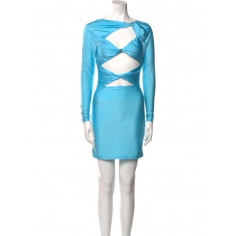Abito cutout azzurro