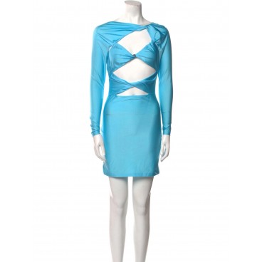Abito cutout azzurro