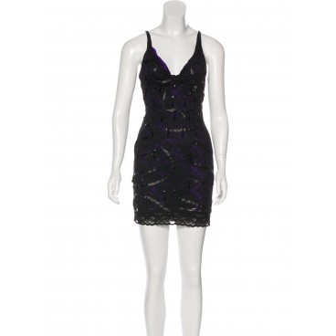 Abito in pizzo nero e blu