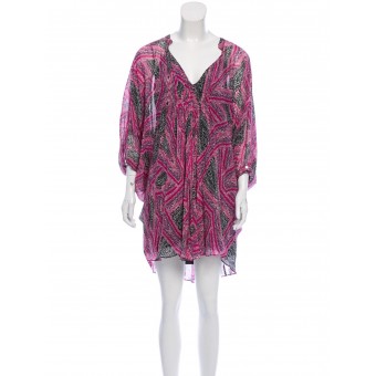 Abito in chiffon di seta rosa