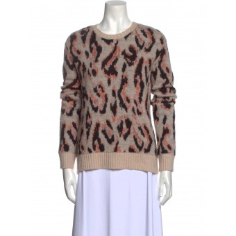 Maglia in lana leopardata