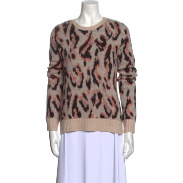 Maglia in lana leopardata