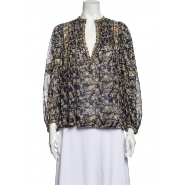 Blusa in cotone a fiori
