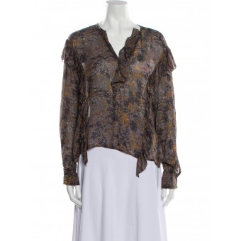 Camicia in fantasia con ruches