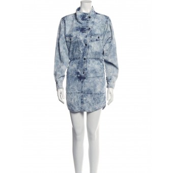 Abito denim con bottoni