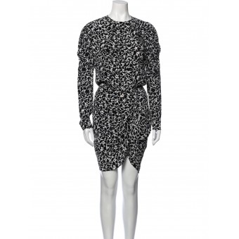 Abito drappeggiato animalier