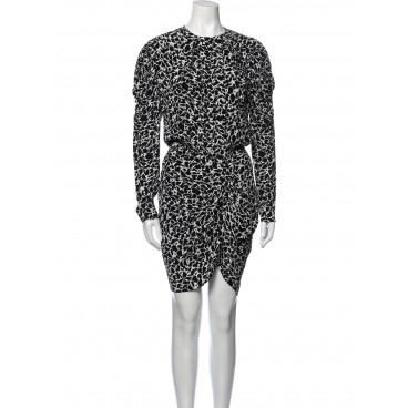 Abito drappeggiato animalier