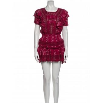 Abito in cotone bordeaux