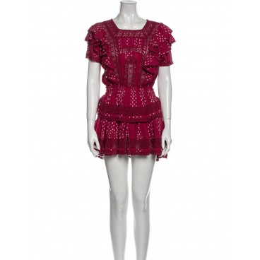 Abito in cotone bordeaux