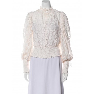 Top in pizzo crema