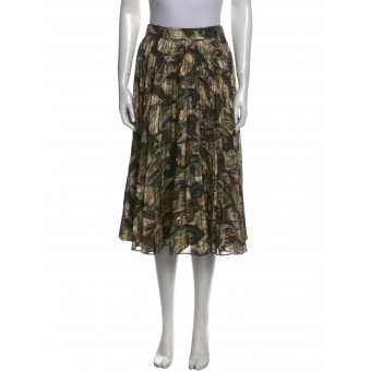 Gonna midi plissè con lurex