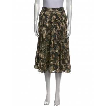 Gonna midi plissè con lurex