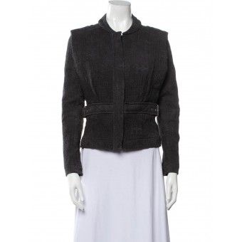 Giacca jacquard grigia