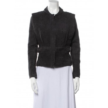 Giacca jacquard grigia