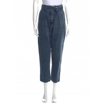 Jeans a vita alta con cintura
