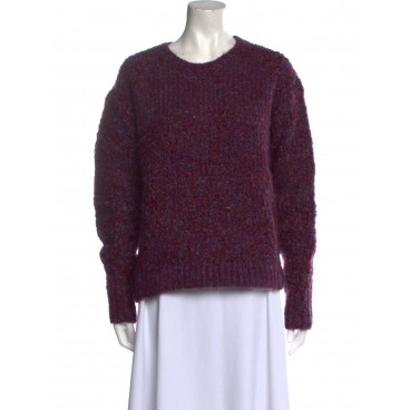 Maglia in lana viola