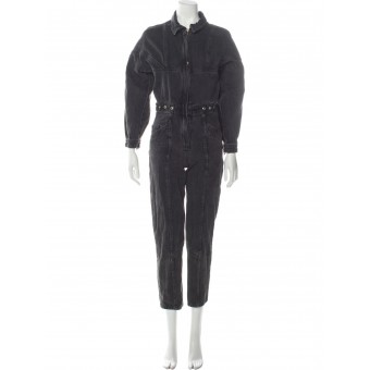 Tuta in denim nero