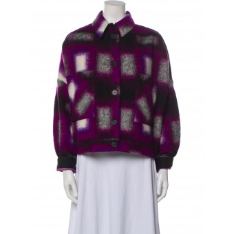 Giacca tartan viola