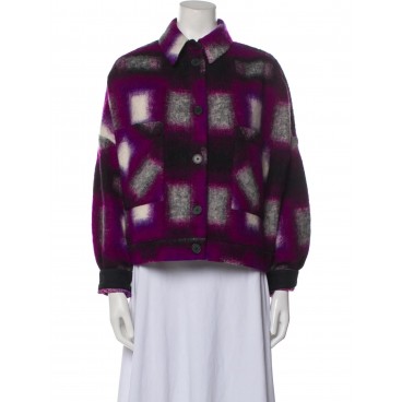 Giacca tartan viola