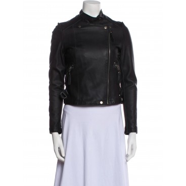 Giacca biker in pelle