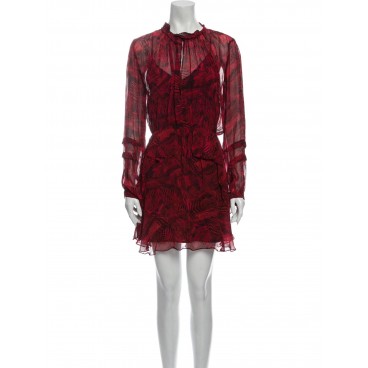 Abito animalier bordeaux