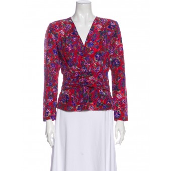 Camicia in seta rossa