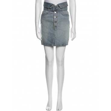 Gonna in denim con bottoni