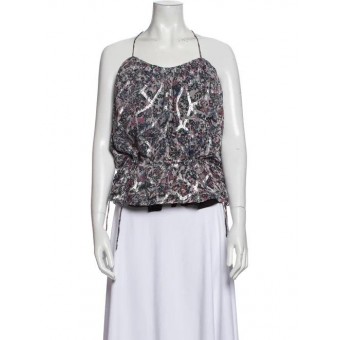 Top multicolor seta e lurex