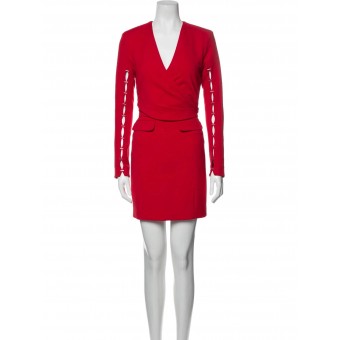 Abito blazer rosso con cutout